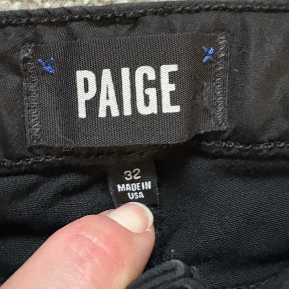 PAIGE Hoxton Ultra Skinny Classic Black Stretch Denim Women’s Jeans - Picture 3 of 7